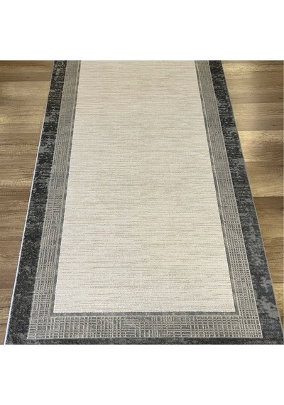 Hoom Rugs Aria 1105 Antrasit Pamuk Tabanlı Modern Halı Antrasit