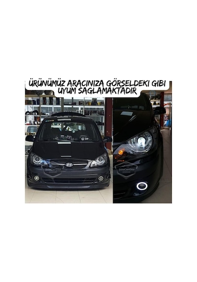 Hyundai Getz 2002 2011 Uyumlu Üniversal Mercekli Angel Sis Farı Metal Su Geçirmez 76 Mm Buz Halkalı Gündüz Farı Sis Farı 58099125