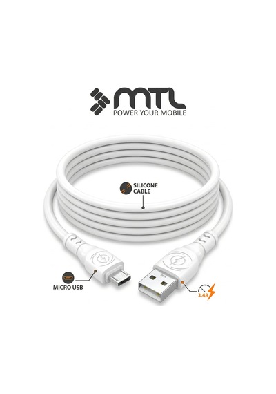 3.4a Usb To Micro Ultra Hızlı Extra Yumuşak Dayanıklı Şarj Ve Data Kablosu Mt2471