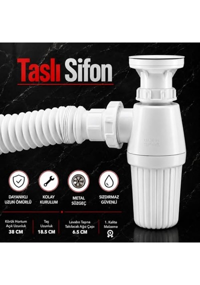 Lavabo Sifonu Rekorlu 1.sınıf Çok Renkli