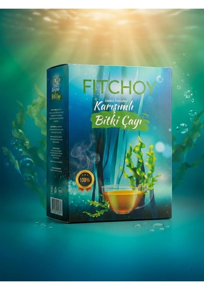 Fitchoy Deniz Yosunu Karışımlı Bitki Çayı 60 Süzen Poşet Mate, Kiraz Sapı Ve Bitkisel Karışım