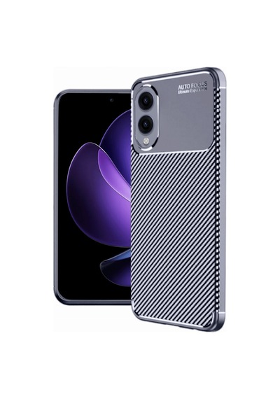 Samsung Galaxy Uyumlu S25 Edge Kılıf Auto Focus Karbon Kapak - Lacivert Renk