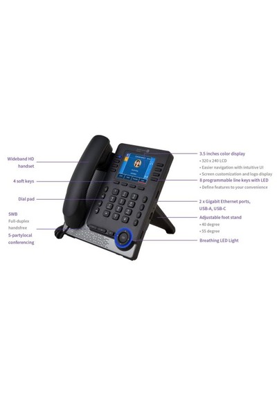 Alcatel-lucent Enterprise Ale M7s PRO Sıp Ip Masa Telefonu - M7S Pro