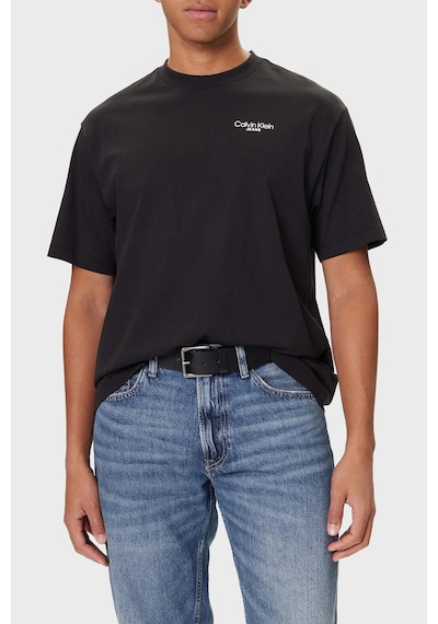 Calvin Klein Erkek T Shirt Lv04rd825g Ub1 Siyah Siyah