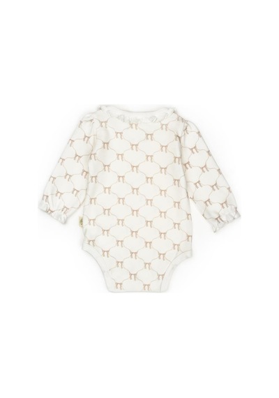 BabyCosy Organic Wear Bebek 2li Uzun Kollu Zıbın Body %100 Organik Pamuk , Bebek - Yenidoğan- Csy8139 Taş Rengi