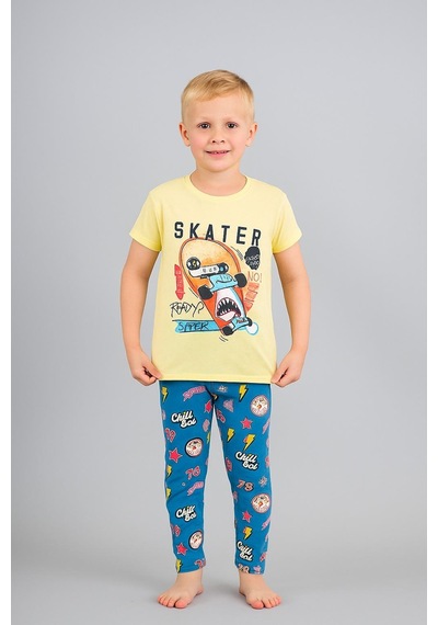 Vitmo Erkek Çocuk 3'lü %100 Pamuklu 1-2-3 Yaş Pijama Takımı Model:113 Çok Renkli