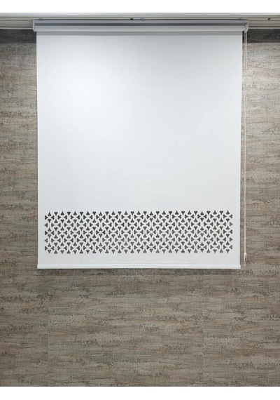 Stor Perde Desenli Lazer Kesim Kalın Kumaşlı Beyaz Ml100 190x200 Çok Renkli