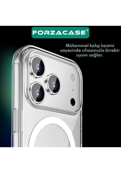 Forzacase Tecno Spark 40 Pro İle Uyumlu Clearmag Serisi Magsafe Özellikli Kristal Şeffaf Sert Kılıf