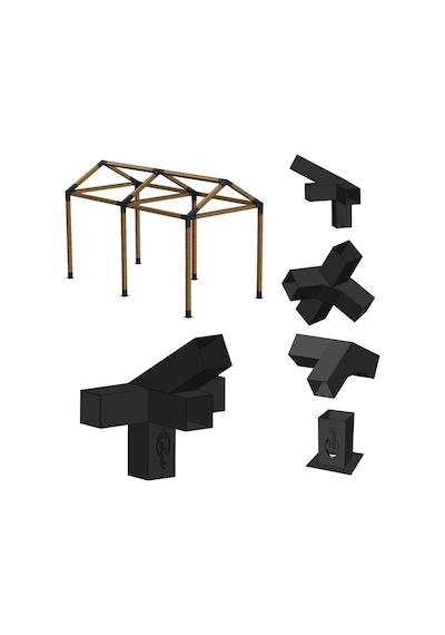 Pergule Pergola Kamelya Montaj Aparatı Açılı Köşe