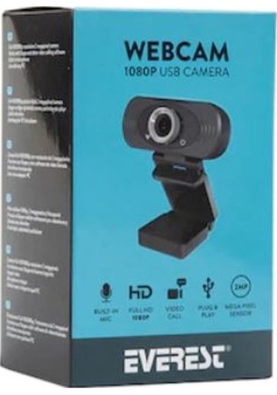 Everest SC-HD03 1080P USB Webcam USB Pc Kamera + Tripod