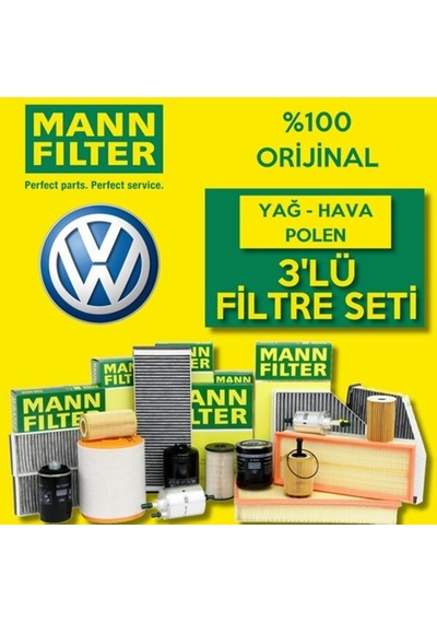 Vw Cc 1.4 Tsi Mann-Filter Filtre Bakım Seti 2012-2015