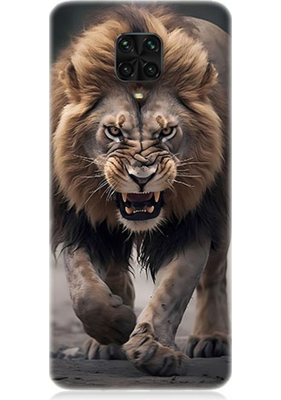 Xiaomi Redmi Note 9 Pro Uyumlu Silikon Kılıf Saldırgan Aslan