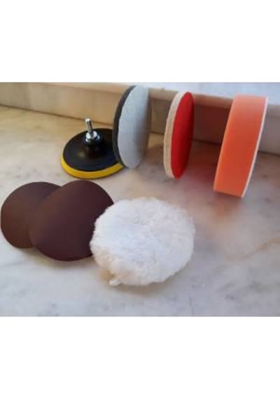 Polisaj Seti Cırt Taban Peluş Bone Yün Keçe Zımpara Fiper Plastik