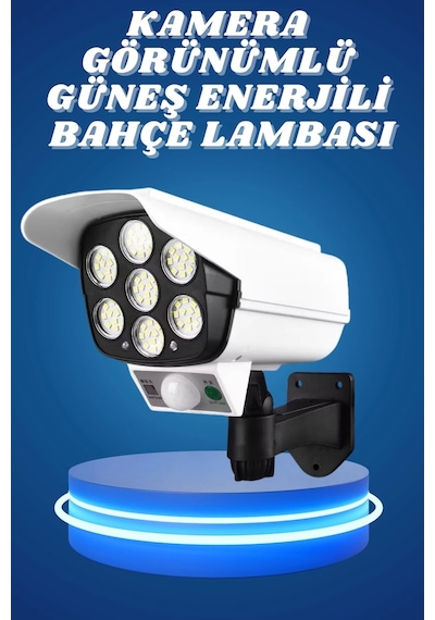 Bahçe Aydınlatması Hareket Sensörlü Led Aydınlatma Kamera Görünümlü Çok Renkli
