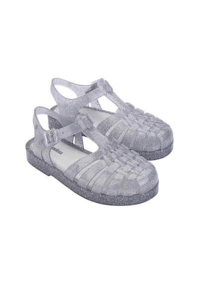 Mini Melissa Çocuk Possession Gri Parlak Simli Sandalet-14479