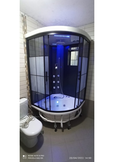 110X110 Küvet Üstü Antrasit Compact Sistem Sistem 1