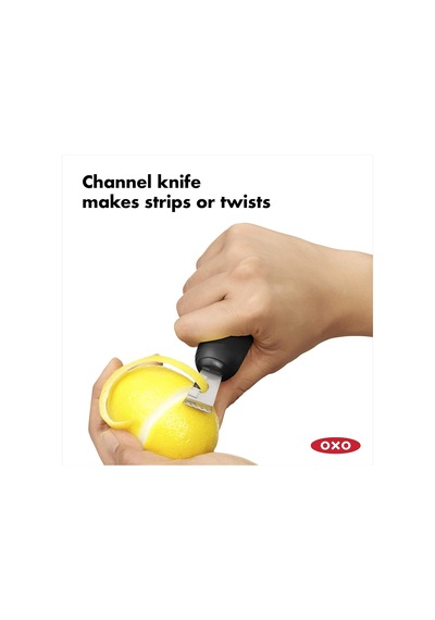 Oxo - Good Grips Soyma Bıçaklı Limon Rendesi Ve Limon Kabuğu Soyma Aleti, Siyah Diğer