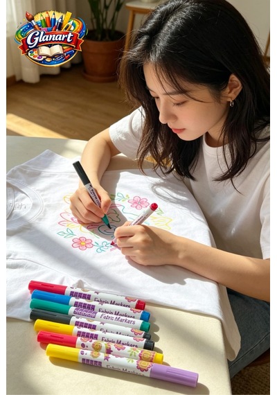 6 Renk Kumaş Kalemi , Tekstil Kalemi 6 Renk Fabric Marker