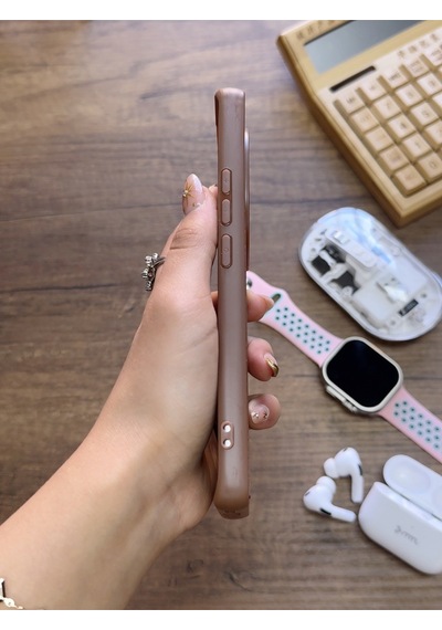 Redmi Note 14 Pro 5g Uyumlu Premium Deri Dokulu Darbelere Karşı Dayanıklı Nazal Silikon Kılıf Kahverengi