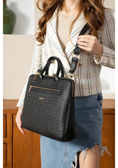 Just Polo Unisex Monogram Kumaş Laptop Ve Evrak Çantası 2206 Vizontaba