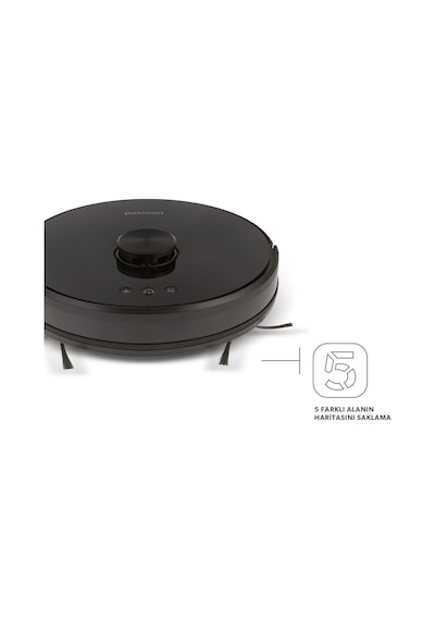 Homend Alex Laser 1282H Moplu ve Haritalamalı Akıllı Robot Süpürge 2023 Model Siyah