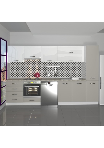 Decoraktiv Elite 325yq Ankastre Fırın Modüllü Mdf Hazır Mutfak Dolabı - Tezgah Dahil - Kumtaşı - Beyaz Bej Decoraktiv Elite 325yq Ankastre Fırın Modüllü Mdf Hazır Mutfak Dolabı - Tezgah Dahil - Kumtaşı - Beyaz Bej