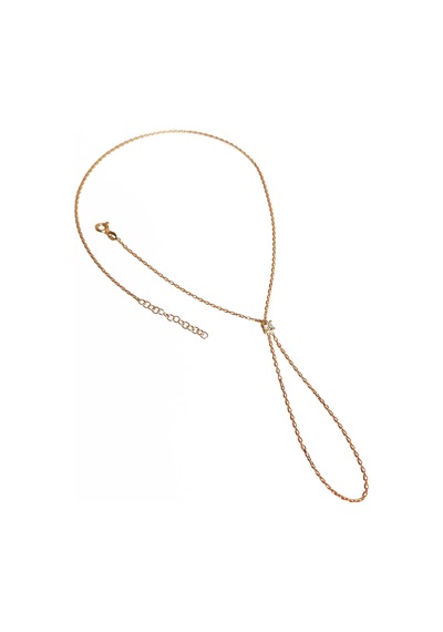 Tek Taşlı Gümüş Şahmeran Bileklik - Gold Renk Gold
