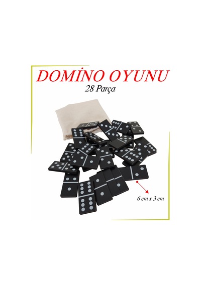 Ahşap Klasik Domino Oyunu 28 Parça