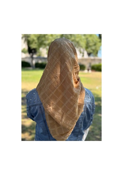 Aldaıyr Jakarlı Caz Eşarp 120 X120 Pamuk İkinci Desen Turuncu