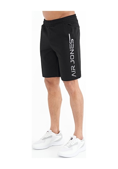 Air Jones Tommy Life Alva Siyah Baskılı Erkek Şort - 81245 Siyah