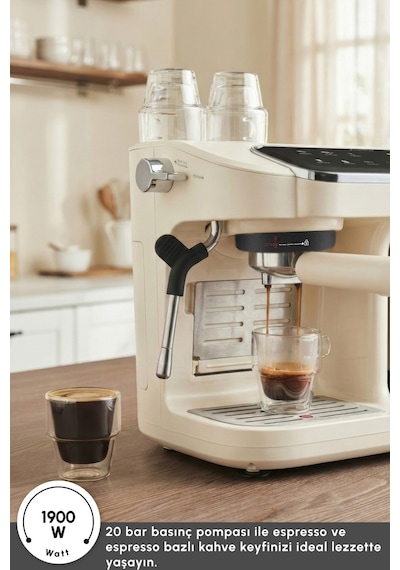Karaca Hatır Perfetto Dijital Ve Dokunmatik Ekranlı Espresso Ve Türk Kahve Makinesi