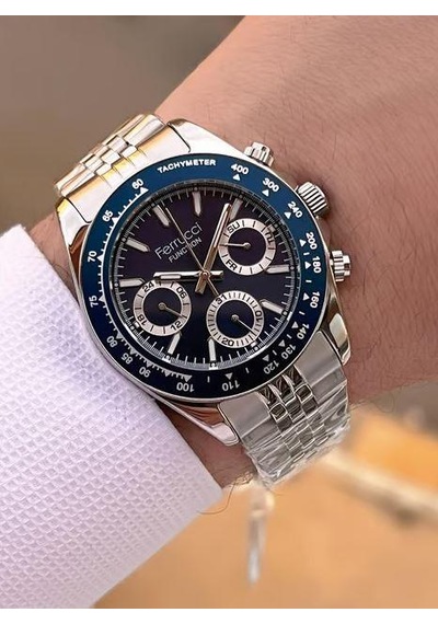 Ferrucci Fcf 1025 03648m.02 Fonksiyonlu Erkek Kol Saati Metalik Gri