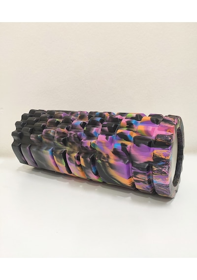 Gymo Pro Series Foam Roller Pilates Masaj Rulosu Kamuflaj Siyah