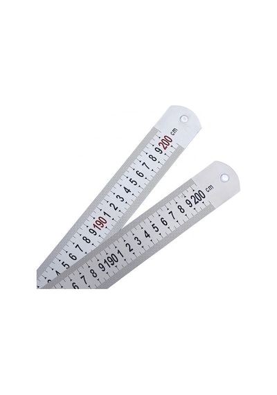 Çelik Cetvel 200cm Gri