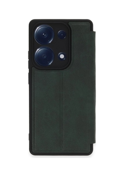 Newface - 374 - Xiaomi Redmi Note 13 Pro 4g Kılıf Flip Cover - - Csmo-tex - Koyu Yeşil