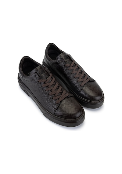 Tamer Tanca Erkek Hakiki Deri Kahverengi Taban Sneakers & Spor Ayakkabı 1212 2501 Erk Ayk Y26 Khv Tbn/khv Fltr Kahve