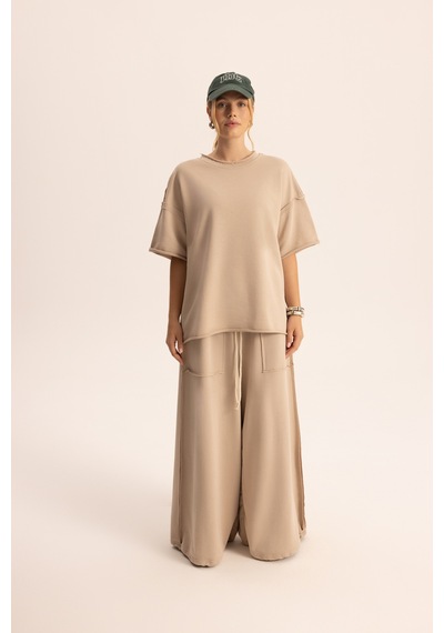 Mai Studios Co. Flex Kemik Oversize T-shirt Eşofman Takım Kemik