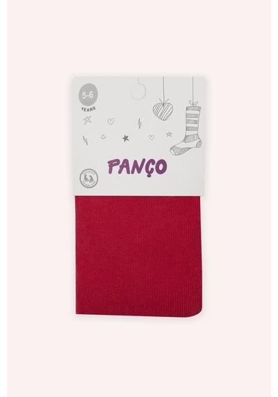Panço Kız Çocuk Pamuklu Kırmızı Külotlu Çorap 2122GK11001