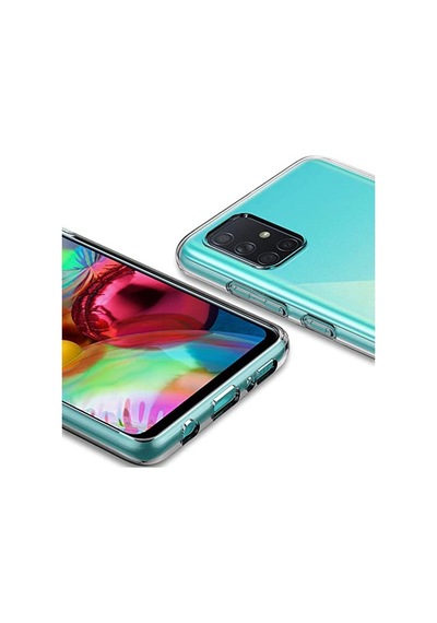 A71 Için Kılıf Transparent Soft Beyaz Galaxy A71 İle Uyumlu Kılıf - Beyaz Diğer