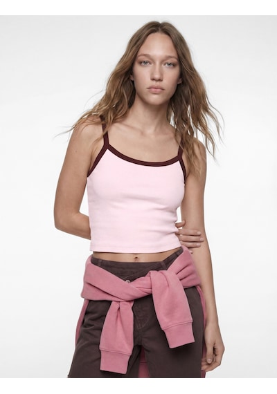 Koton Slim Fit İp Askılı Biyeli Kolsuz Bluz Pembe 6sal30199ık Gül Koton Slim Fit İp Askılı Biyeli Kolsuz Bluz Pembe 6sal30199ık Gül