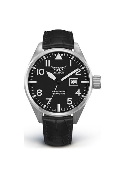 Airacobra V.1.22.0.148.4 Takvimli Siyah Deri Kordon 42 Mm Erkek Kol Saati 10 Atm Su Geçirmez Siyah - 860439461 Metalik Airacobra V.1.22.0.148.4 Takvimli Siyah Deri Kordon 42 Mm Erkek Kol Saati 10 Atm Su Geçirmez Siyah - 860439461 Metalik