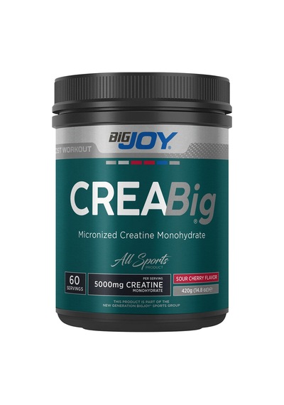 Bigjoy Creabig %100 Mikronize Kreatin Monohidrat Vişne Aromalı 420g 60 Servis Aromasız