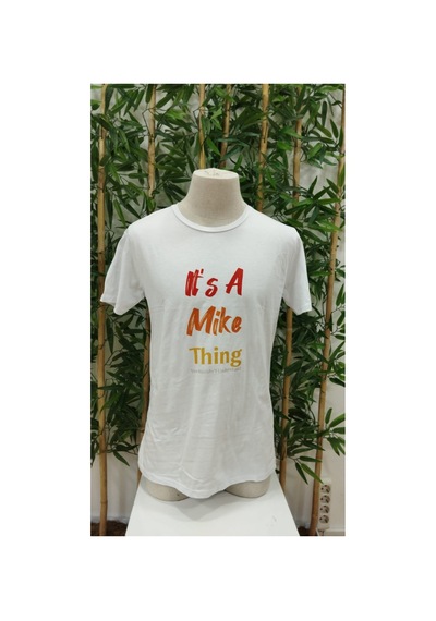 Butik İstanbul Erkek It Is A Mike Thing Baskılı Erkek T-shirt Beyaz