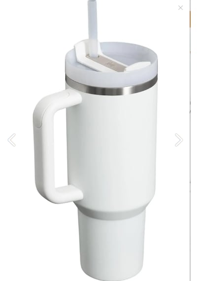 Stanley Quencher Pipetli Termos Bardak 1.18 Lt, Buz Beyazı