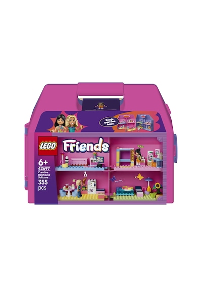 LEGO® Friends Yaratıcı Bebek Evi Bavulu 42697 - 6 Yaş ve Üzeri Çocuklar için 2 Mini Bebek İçeren Oyuncak Yapım Seti (355 Parça)