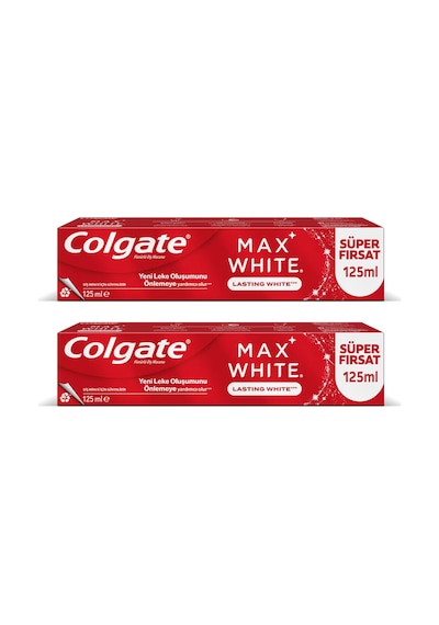 Colgate Max White Kalıcı Beyazlık Diş Macunu 125 Ml X 2 Adet Beyazlatma