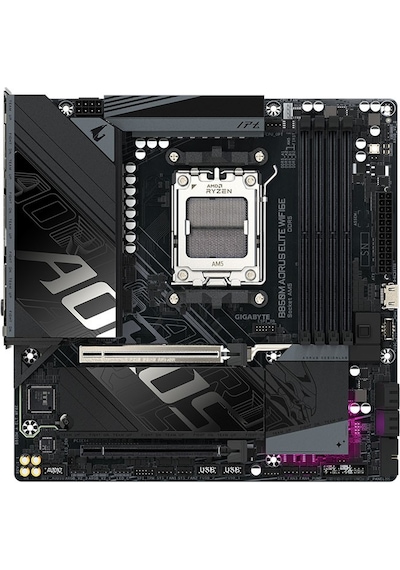 Gıgabyte B850m Aorus Elıte Wıfı6e Amd B850 Am5 Ddr5 Soket 8200mt/s Matx Anakart