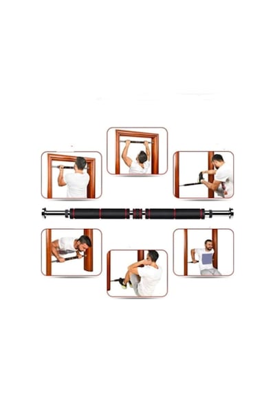 Ayrex Uzun Süngerli Barfix Demiri Barfiks Çubuğu Koridor Barfiks Barı 80-130 Cm Arası