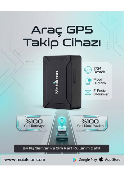 Mk-500 Mıknatıslı Araç Takip Cihazı 2026 - 24 Ay Hatlı Şarjlı Kablosuz Gps - Gerçek Zamanlı