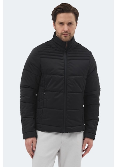 Slazenger Blanco Erkek Dik Yaka Slim Fit Siyah Mont & Kaban Siyah